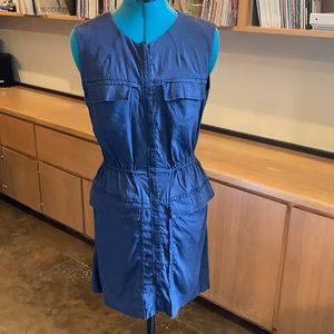 Theory Sebiya Navy Zip Dress, M